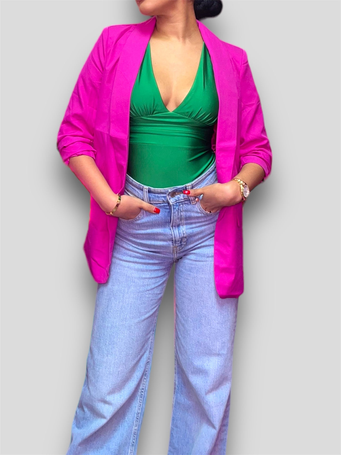 Kourt Blazer- Fuchsia