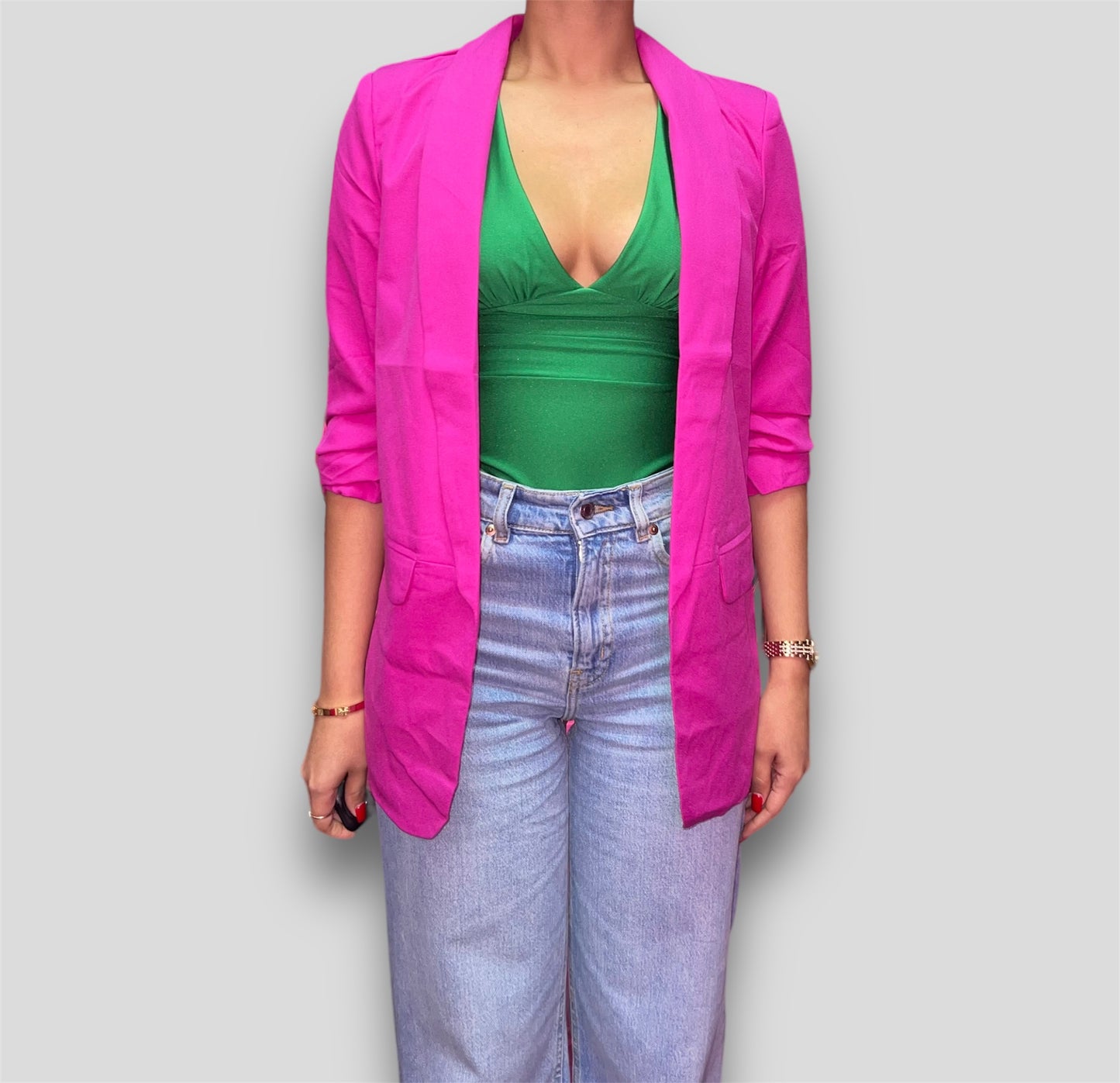 Kourt Blazer- Fuchsia