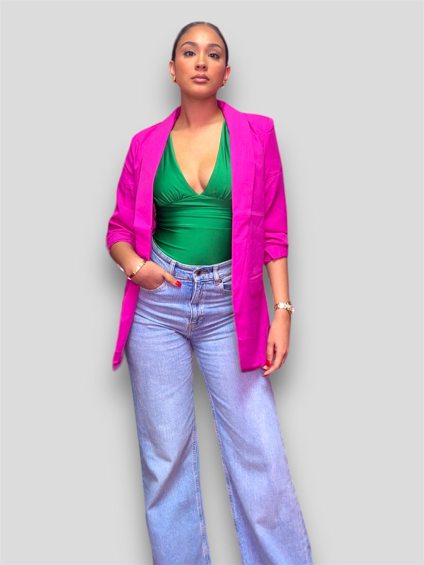 Kourt Blazer- Fuchsia