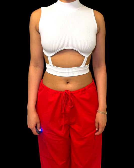 Emmy White Crop Top