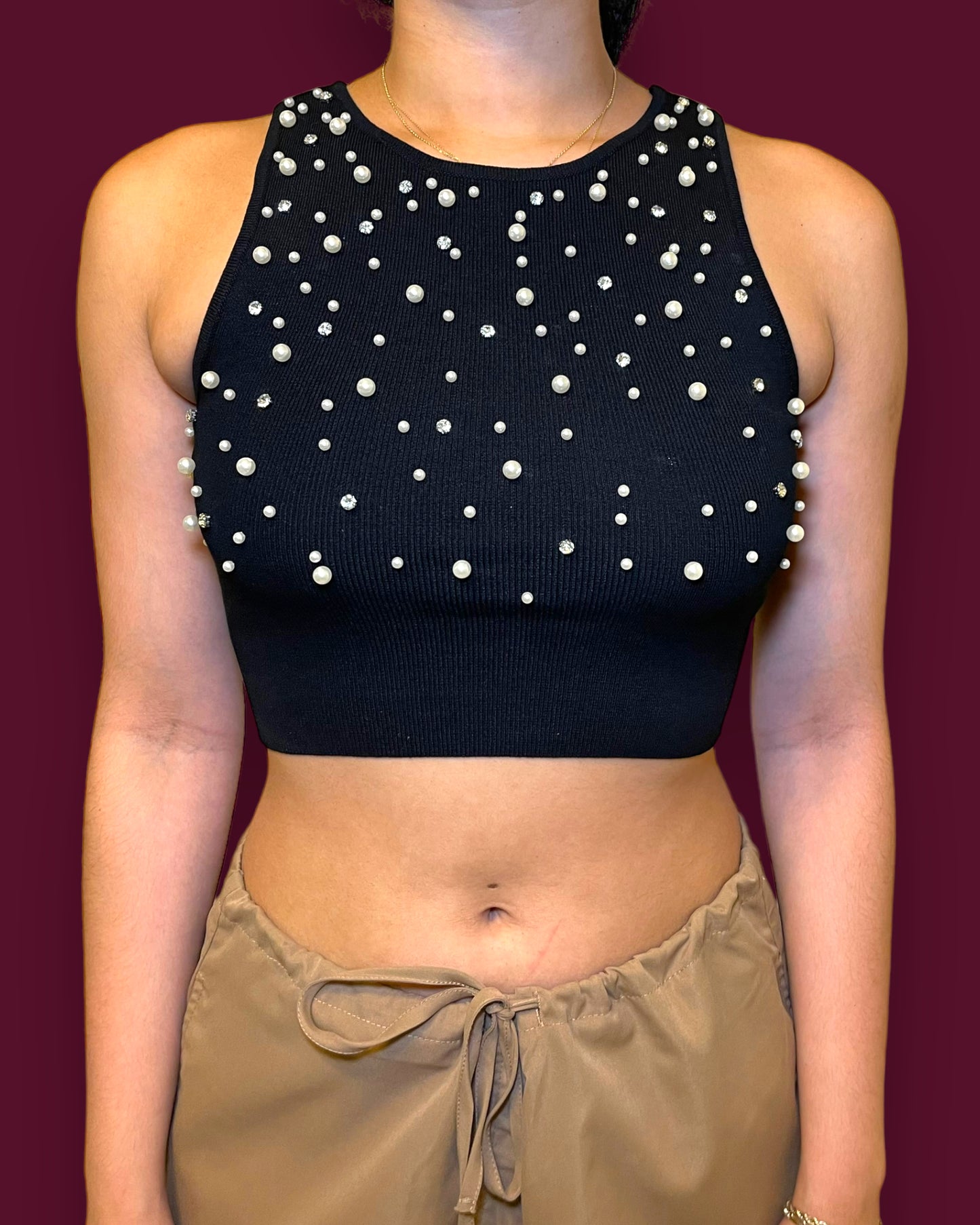 Give Me Pearls Crop Top